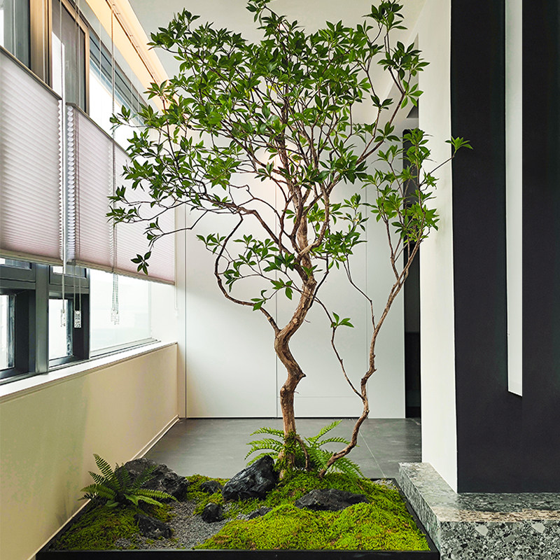 高端马醉木仿真植物橱窗造景室内装饰树仿生绿植大型假树简约景观