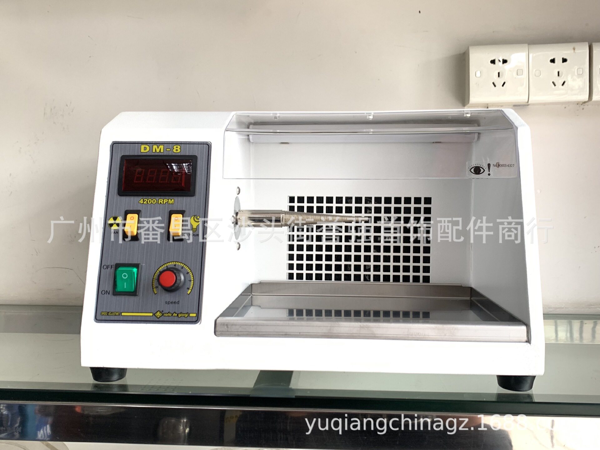 台式吸尘打磨抛光机 变频调速吸尘抛光机 带灯可调速布轮机 DM-8