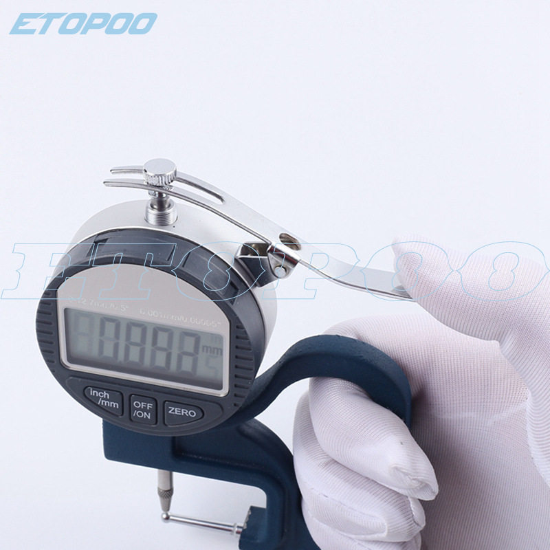 ETOPOO电子管厚规 数显式壁厚表 管壁测厚规球头0-10钢管材镜片