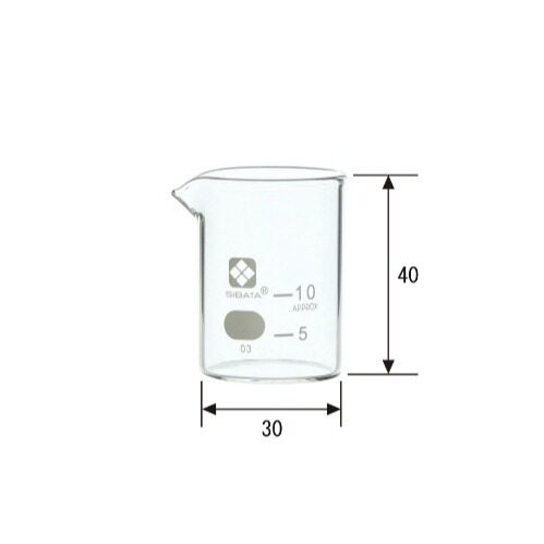 SIBATA柴田科学 玻璃器皿 带刻度锥形烧杯 200mL 010050-200A
