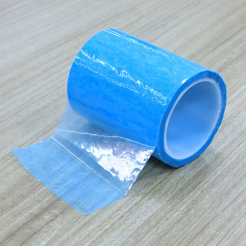 蓝色PET水溶单面胶带 高粘水溶性强 电子光学生产用排废撕膜胶带