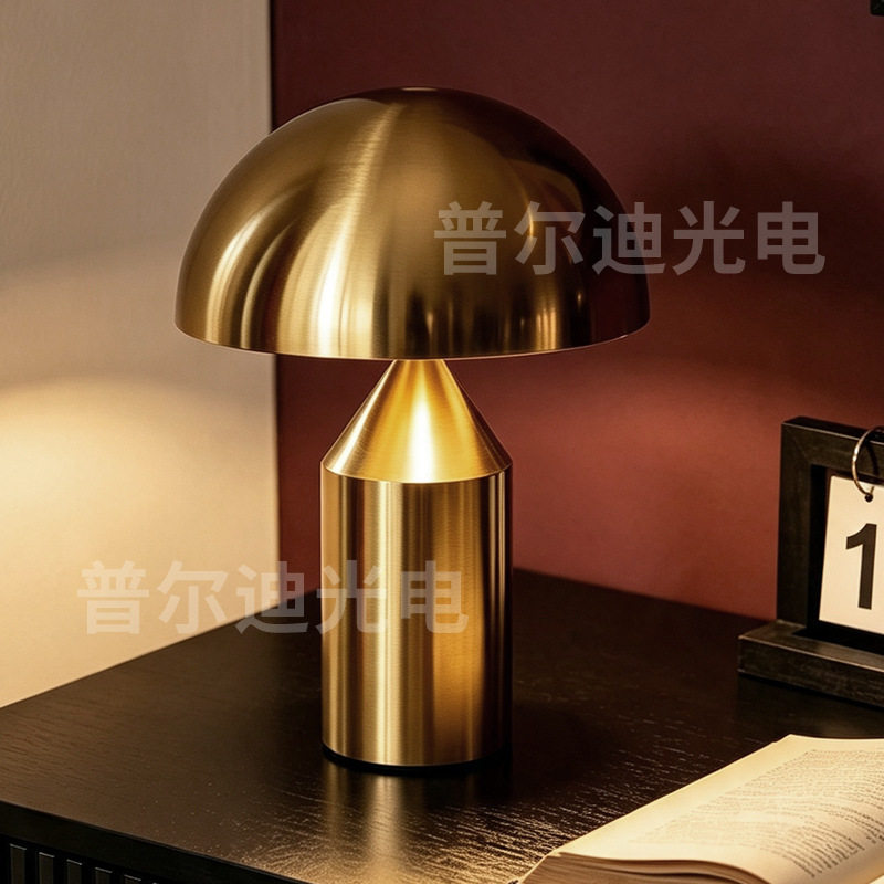 北欧设计师蘑菇台灯创意简约卧室触摸三色氛围装饰床头灯蘑菇灯