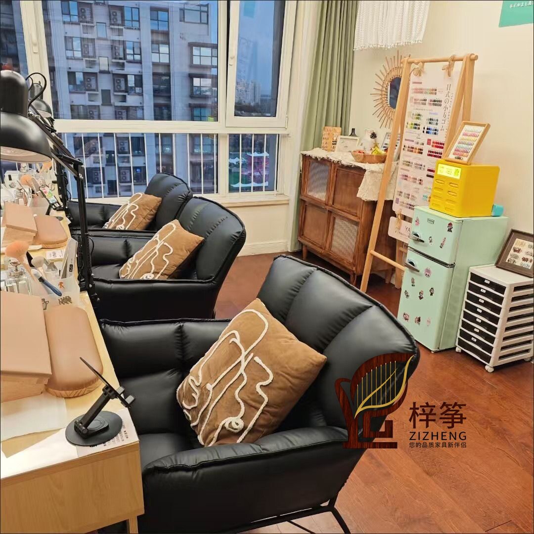美甲椅商场办公轻奢美式沙发椅