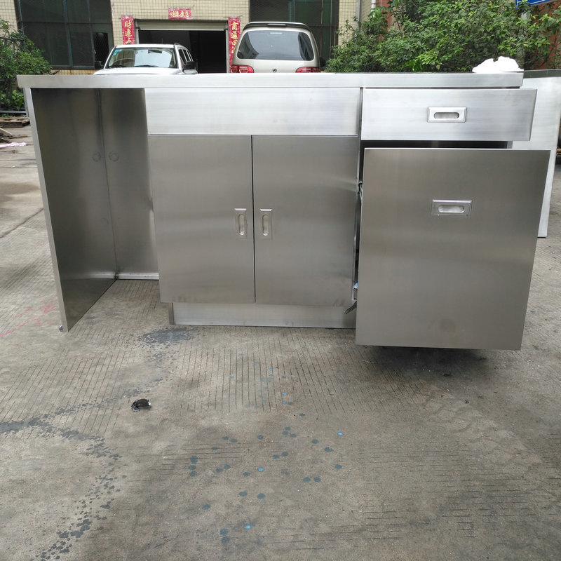 环保无异味304不锈钢镜面厨房橱柜厂家批发餐馆专业用收纳整体