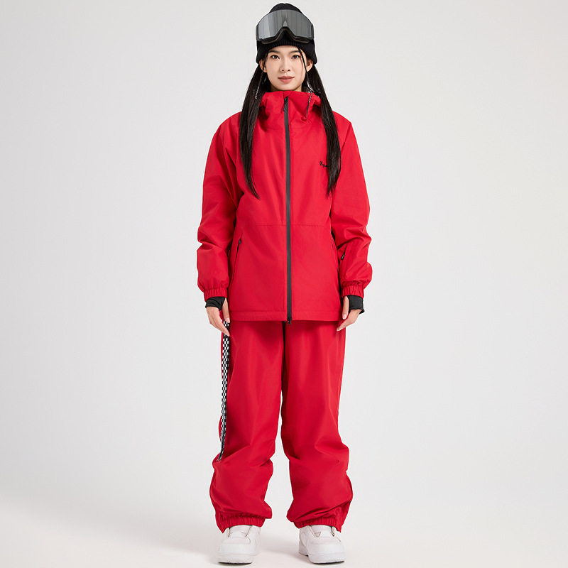 2024冬季新款滑雪服女款单板双板防风防水加棉保暖滑雪衣裤套装男