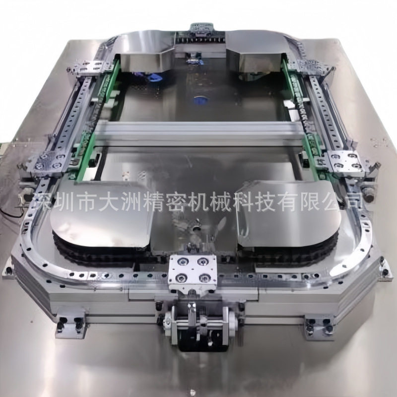 特殊布局矩形环形导轨链条输送线适配电子五金等多行业通用循环线
