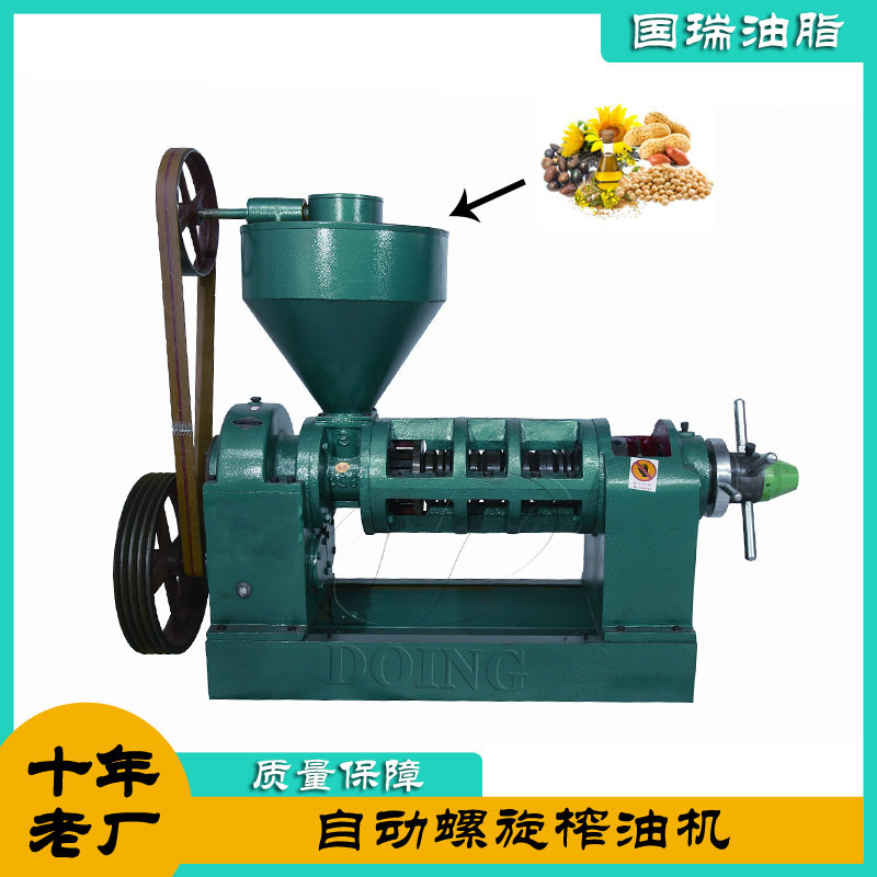 国瑞3.5吨/天小型花生油榨油机价格 全自动螺旋花生榨油机设备