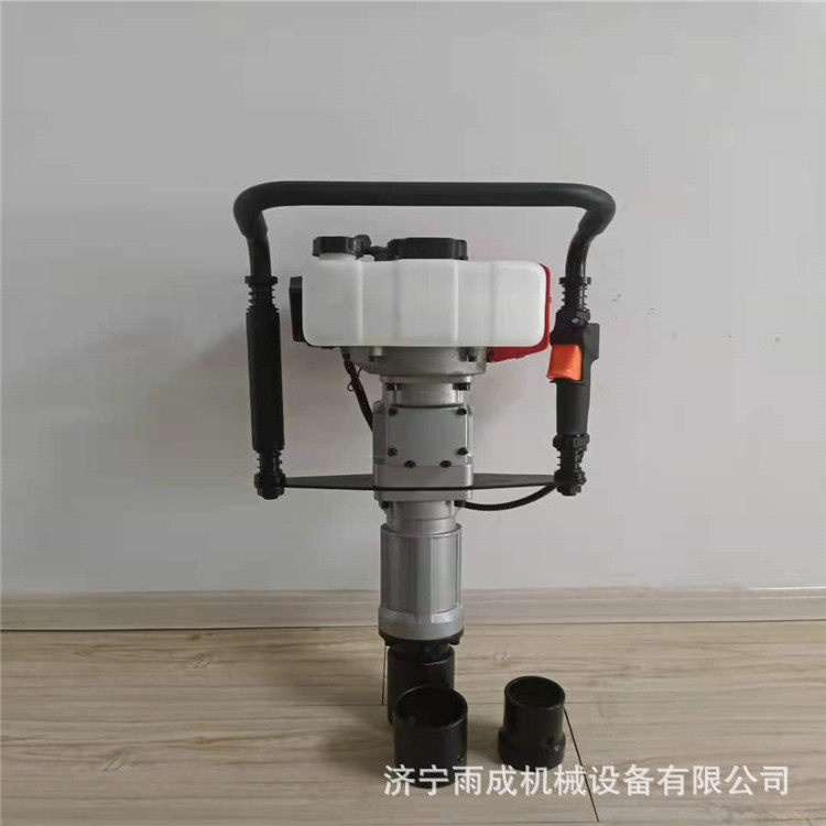 农场护栏抢险木桩三角钢管打桩机 手提式植桩机 工程汽油打桩机