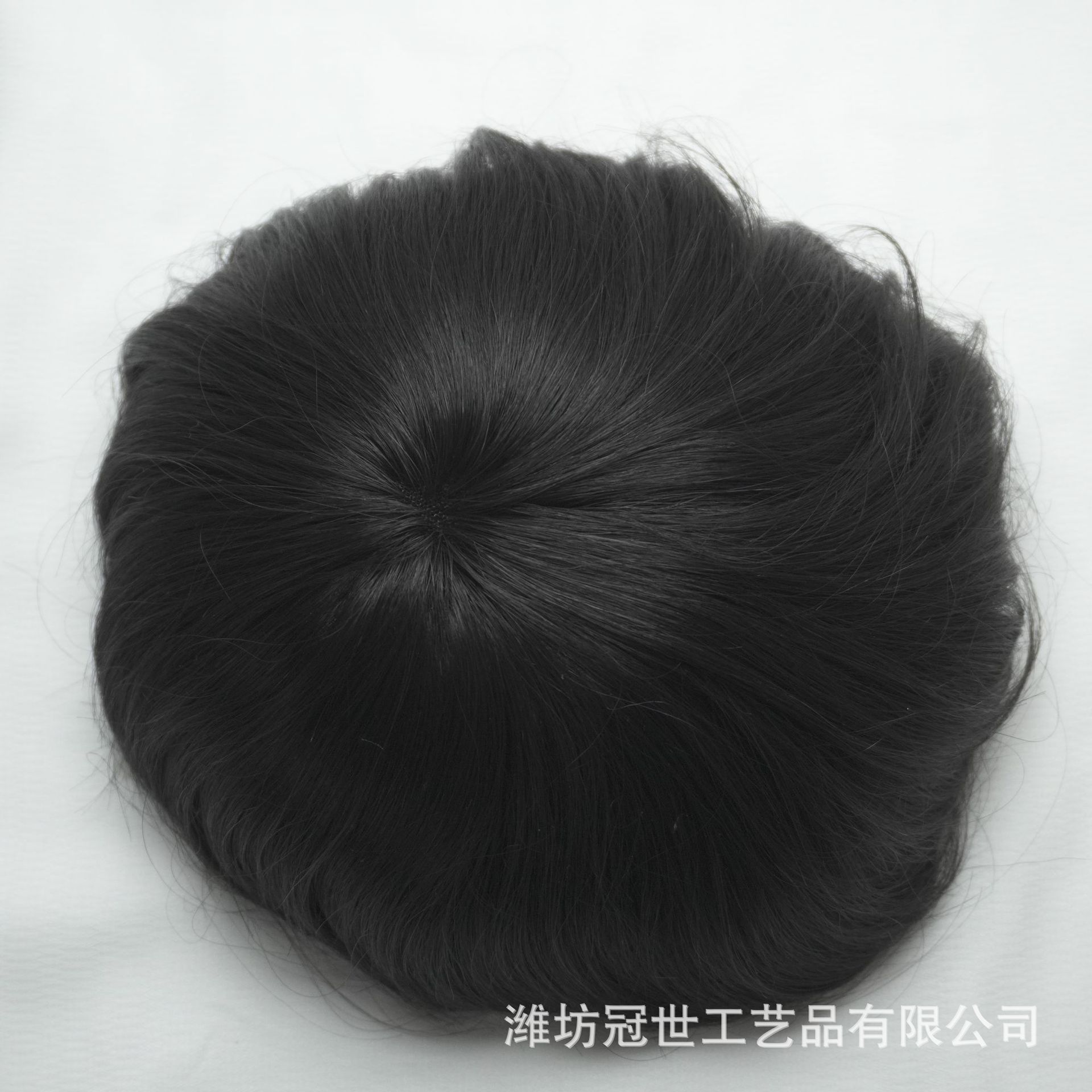朝鲜钩6x8英寸自然黑1B色自然发际线无痕舒适高端男士发片