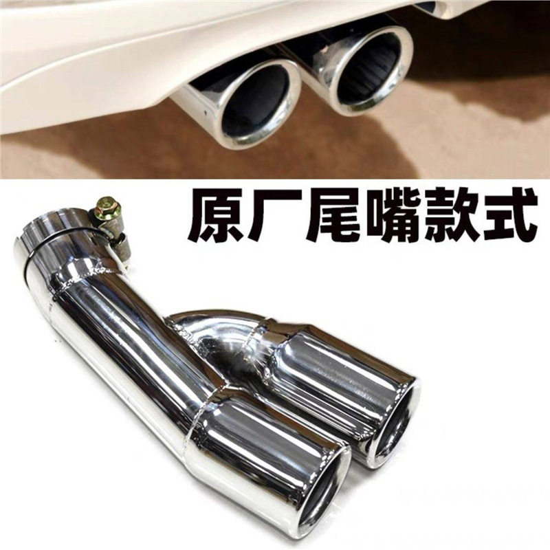 热卖适用3系gt320li改装F30单双出碳纤维不锈钢排气装饰尾喉原厂