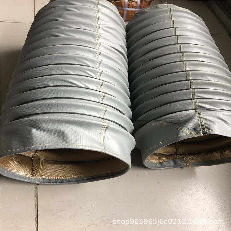 帆布通风管风机口软连接伸缩式软管防火耐高温钢丝软接管排风管