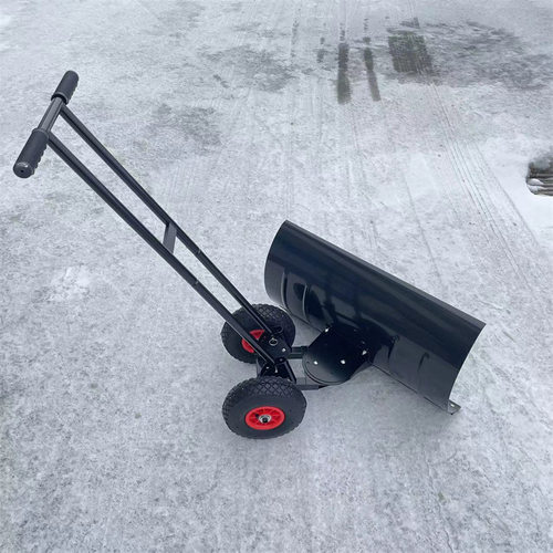 双杆轮式推雪铲轻便手推式防滑耐用除雪铲小区物业路面清雪铲