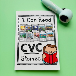 点读版自然拼读cvc stories故事短文阅读理解启蒙phonice 作业纸