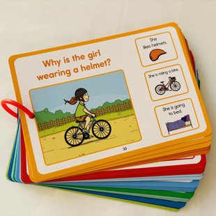 点读版因果关系互动问答训练卡88页双面启蒙日常口语互动防水覆膜