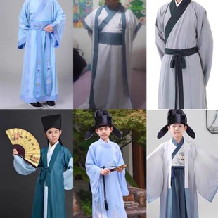 儿童古装唐宋朝八大家李白杜甫白居易苏轼李清照诗人服装国学汉服