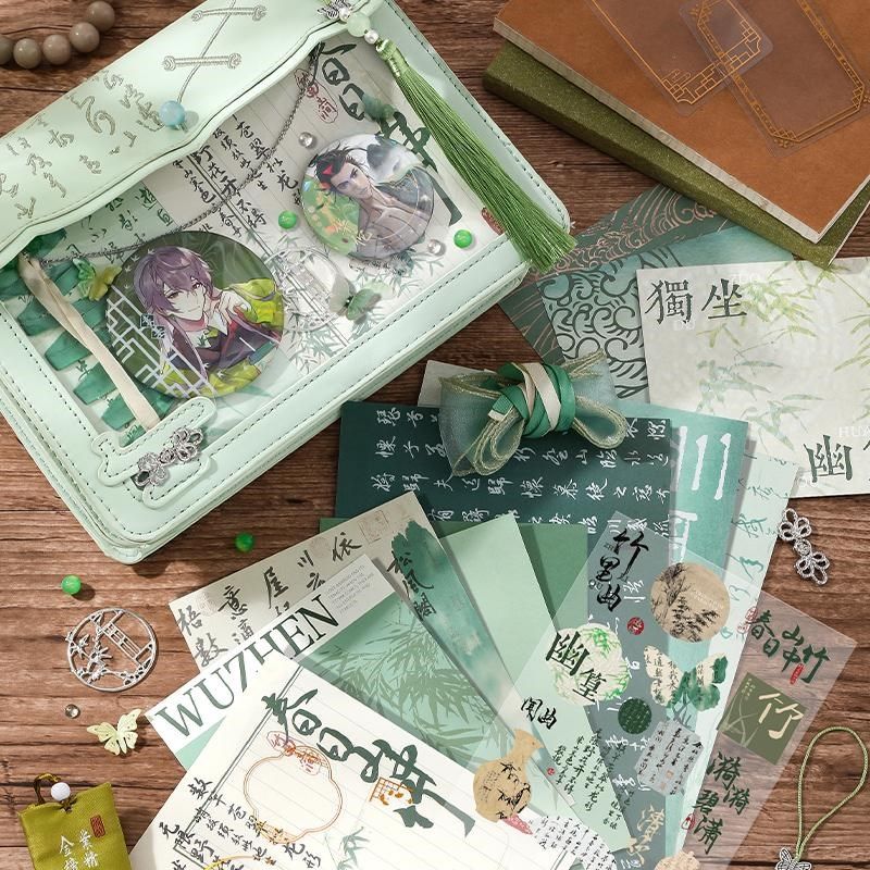 古风痛包材料包小食量二次元吧唧谷美道具扎包装饰diy素材背景纸,文具电教/文化用品/商务用品,贴纸/立体贴纸,淘宝优惠券,粉丝福利购,淘宝优惠卷