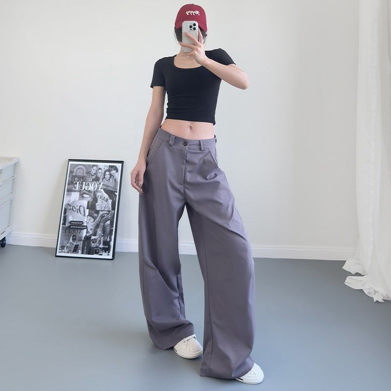 白色西装裤女2025春季新款胖mm梨形身材大码宽松显瘦镰刀阔腿裤子,女装/女士精品,大码裤装,淘宝优惠券,粉丝福利购,淘宝优惠卷