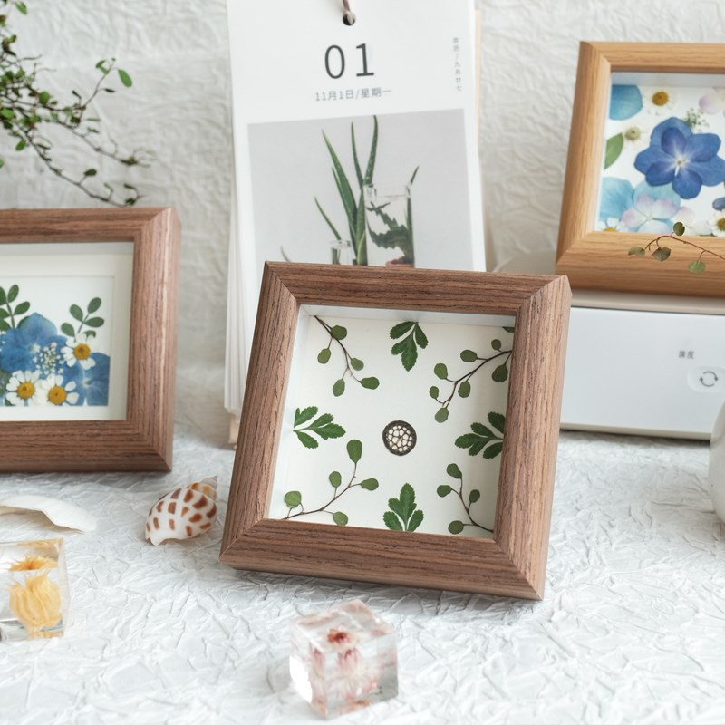 小清新压花相框桌面卧室迷你摆件墙面装饰节日礼品网红拍照道具
