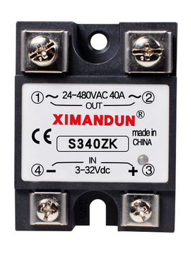 希曼顿固态继电器S340ZK H375ZK H3100ZK直流控交流小型24v220vac