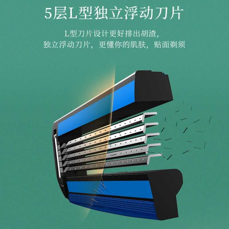 英吉利剃须刀手动5层刀头刮胡刀片刀架胡子刀男女腋下剃毛刀刮毛