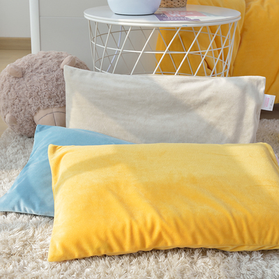 牛奶法兰绒儿童枕套单人冬天单个婴儿珊瑚绒枕头套一对装拍2