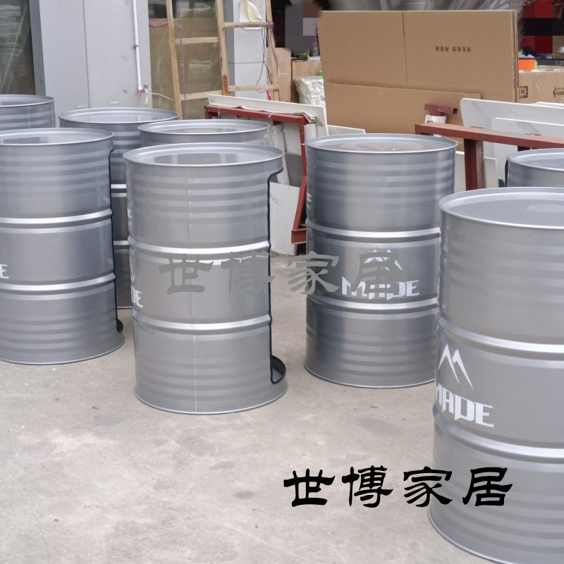 油桶改造酒吧桌LOFT储藏柜商用创意复古吧台桌个性装饰成列收纳柜