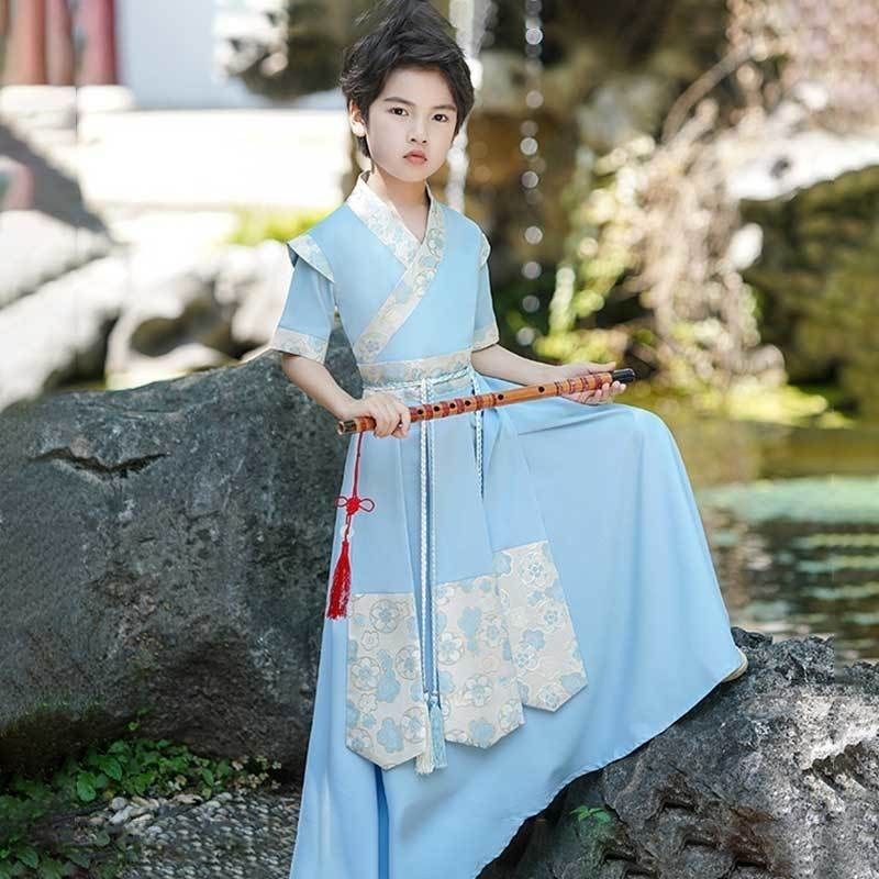 夏季男童汉服短袖2024新款武侠风 中国风 侠客风儿童演出国学服,童装/婴儿装/亲子装,汉服,淘宝优惠券,粉丝福利购,淘宝优惠卷