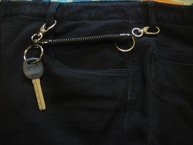 双保险防丢男士腰挂伸缩链钥匙扣简约个性钥匙圈精致网红挂件