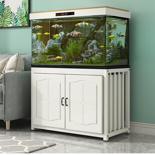 鱼缸柜底柜钢木铁艺金属龟缸桌底架家用定制欧式客厅鱼缸底座架子