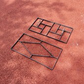 仿古过道水泥地面压花模具混凝土防滑路面施工钢材质花园广场庭院