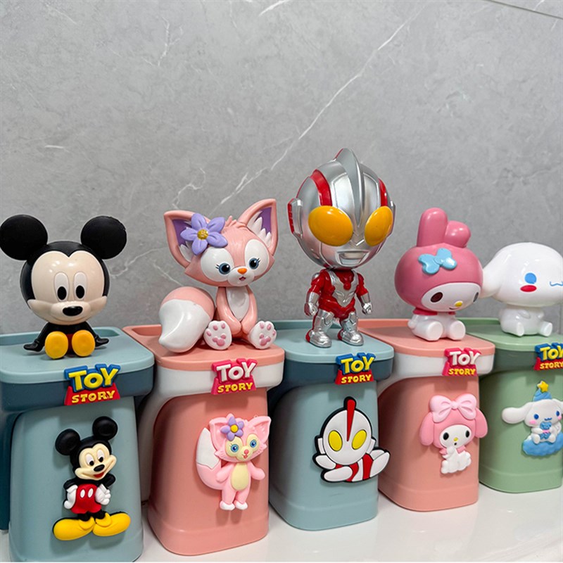 可爱儿童磁吸漱口杯刷牙杯牙膏牙刷置物架壁挂式免打孔洗漱杯套装