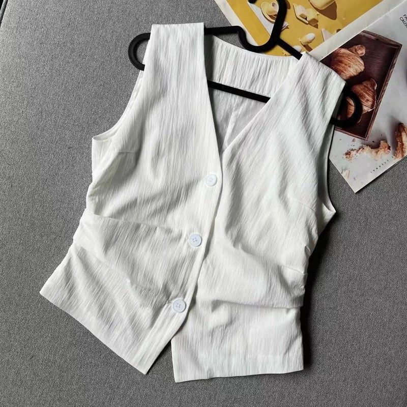 深圳南油气质修身收腰西装马甲背心干练气质女V领马夹外套潮单穿