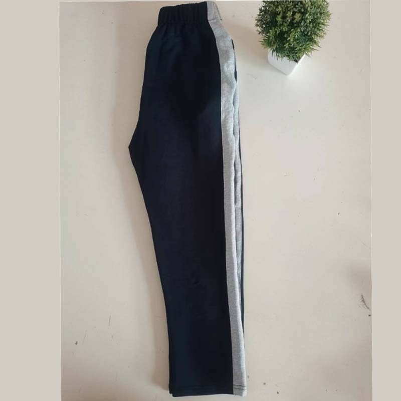 中小学生加绒款深蓝藏蓝色校服裤子一道杠宽灰杠直筒收口校裤定制
