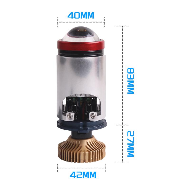 三为车灯SANVI6000k40WH4迷你小透镜摩托车小车大灯升级改装