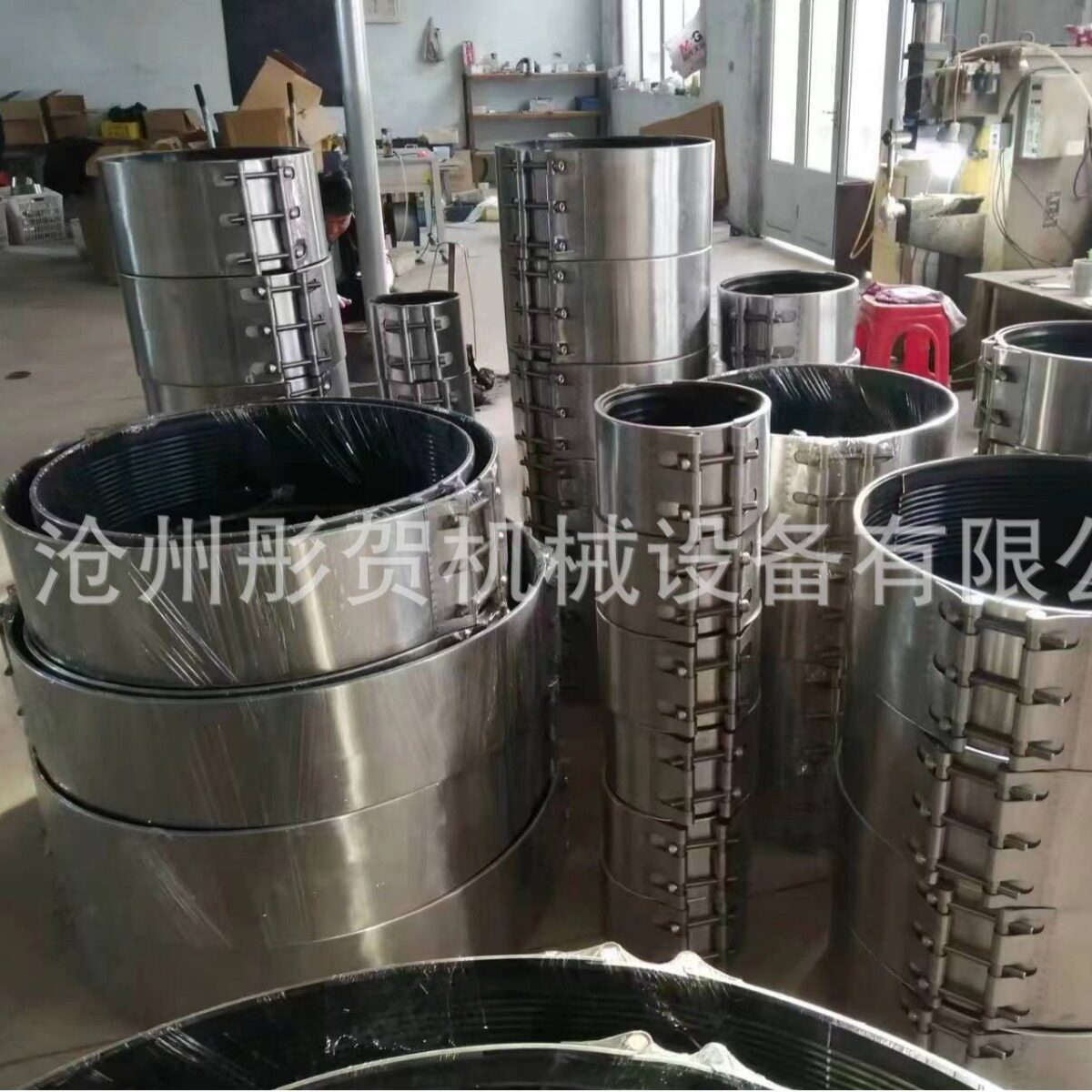 316不锈钢双卡修补器 大口径管道连接器 单卡堵漏快速抢修 管夹