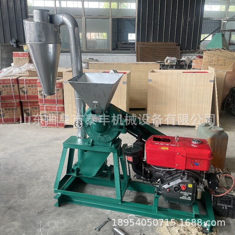 360型号养殖饲料粉碎机出口柴油版玉米磨粉机多型号齿盘粉碎机图片