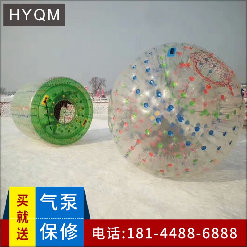 趣味运动团队亲子充气碰碰球户外草地雪地碰撞保龄球悠波球道具