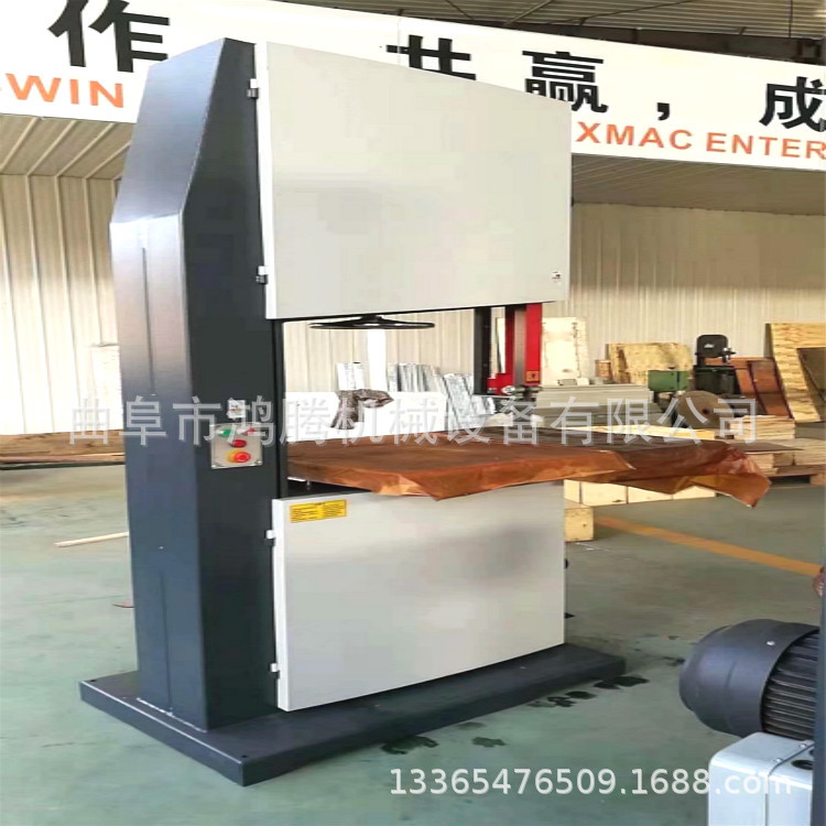 数控改装滑轨推台锯 圆木大板加工四轮锯 鸿腾木工带锯机