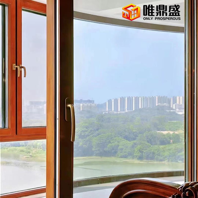 北京丽宫别墅门窗内外平框隐藏式排水德式铝包木厂家隔音平开窗