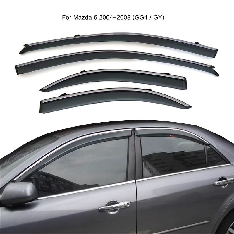 专用于2004-2008马自达6晴雨挡车窗防雨眉Mazda 6加厚注塑挡雨板