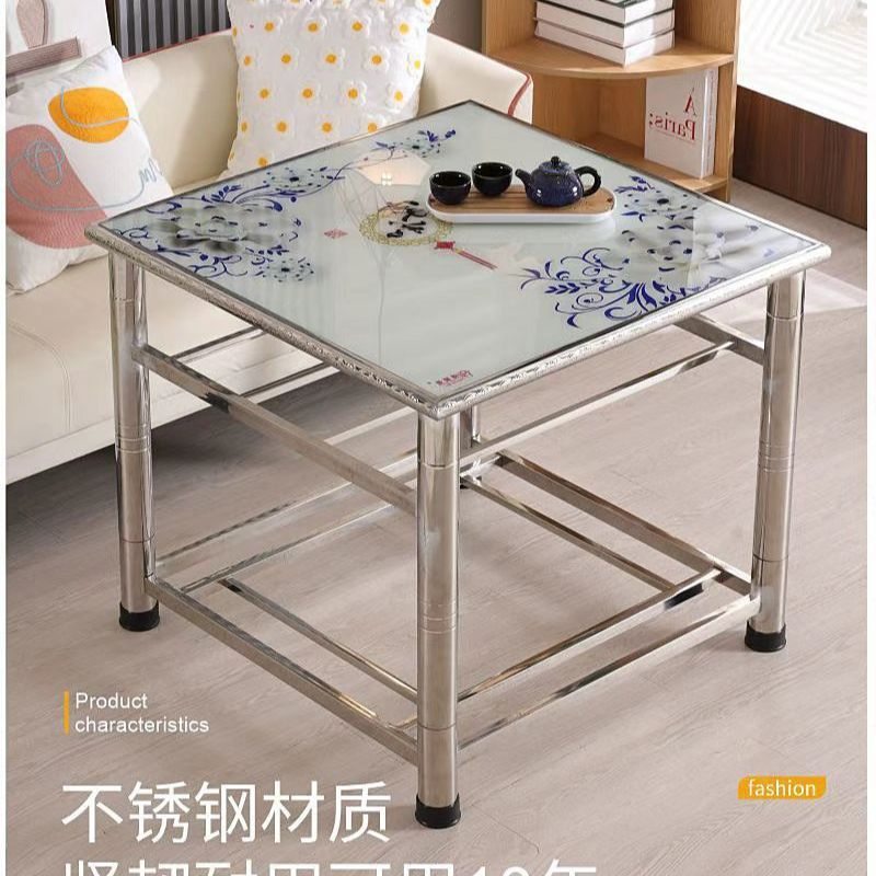 加厚不锈钢折叠烤火餐桌