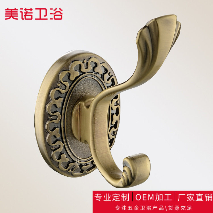 厂家热销门后衣钩排钩欧式衣帽钩卫生间壁挂衣架浴室卫生间挂衣钩