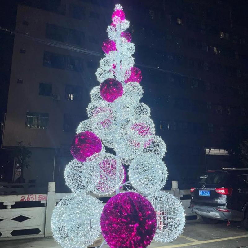 大型圣诞树网红打卡点布置景区装置商业美陈互动道具文旅景观道具