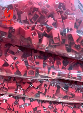 XH2.54-2P直针XH-2A红色TJC3-2P直针母座2.54-2P端子连接器接插件