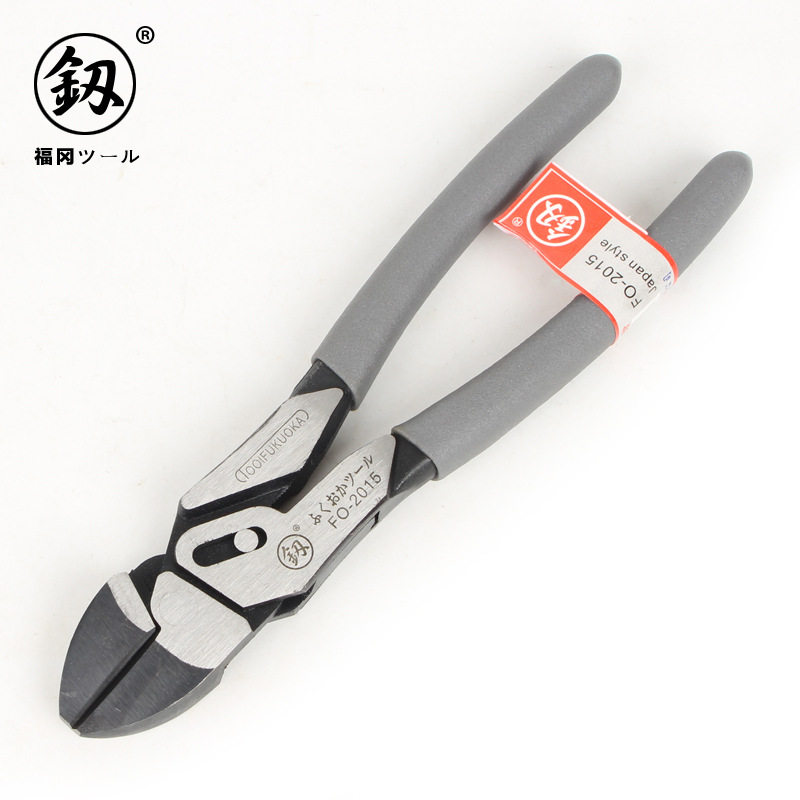 供应福冈工具省力斜嘴钳偏口钳子工业级偏嘴斜口钳斜咀钳8寸