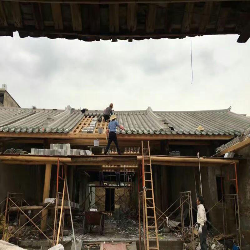 福建深山老杉木古建大杉木圆柱子主梁次梁木梁椽子挂落材料瓦片屋