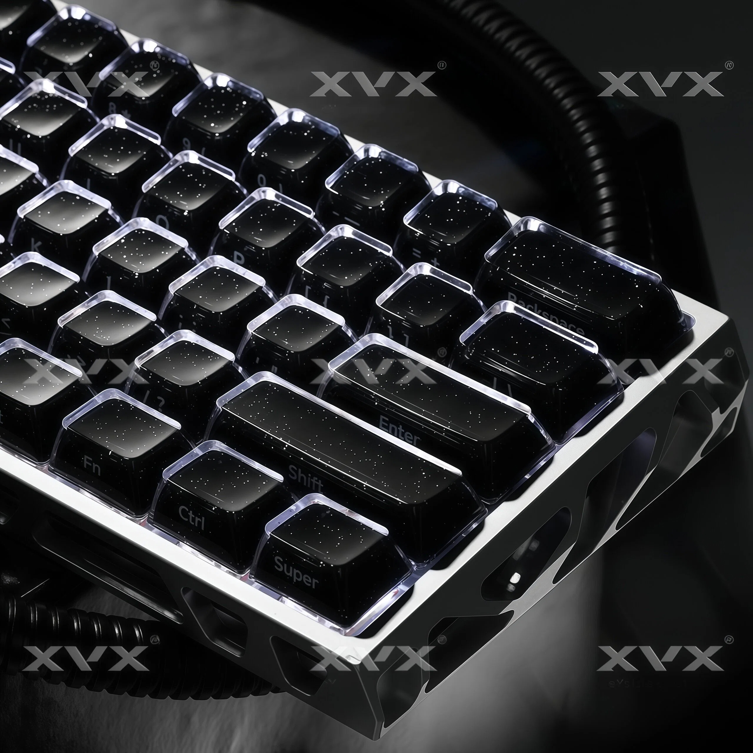 XVX水晶星空果冻2.0键帽黑闪粉侧刻磁轴机械键盘帽克罗心夜魔ev63,电脑硬件/显示器/电脑周边,键帽,淘宝优惠券,粉丝福利购,淘宝优惠卷