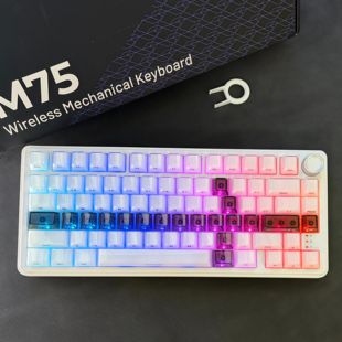 XVX水晶果冻宝剑键帽原厂侧刻透光黑透粉透磁轴机械键盘帽客制化