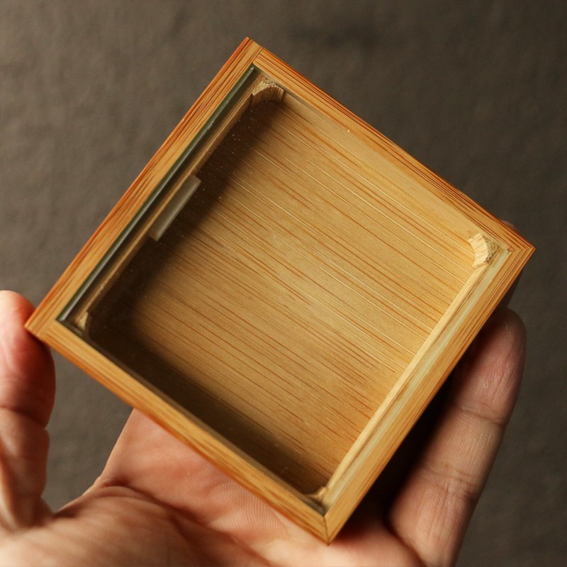 沪上老艺人纯手工十几年老玉竹精工榫卯结构大方盒黄蛉盒虫具竹