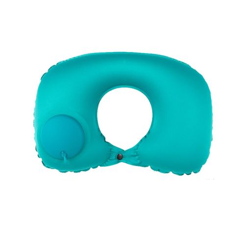 按压式充气U型便携可折叠多功能护颈枕长途旅行飞机火车高铁安睡